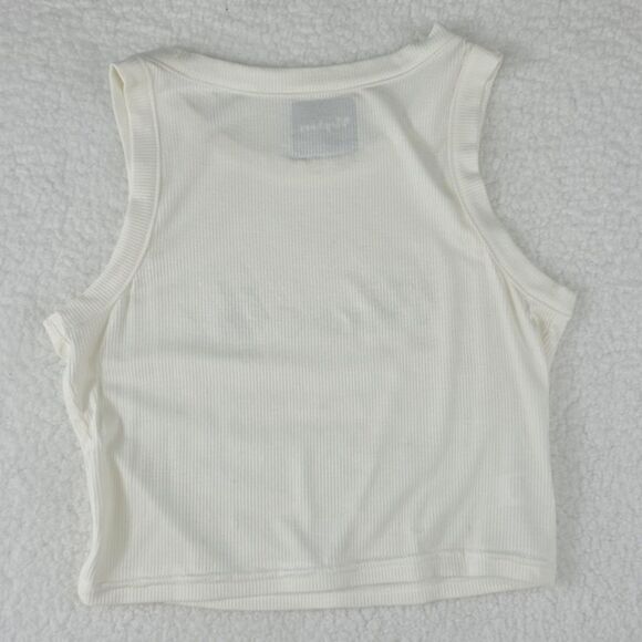 Virghoes Ivory Blingy Crop Tank Top Size Small - Picture 5 of 15